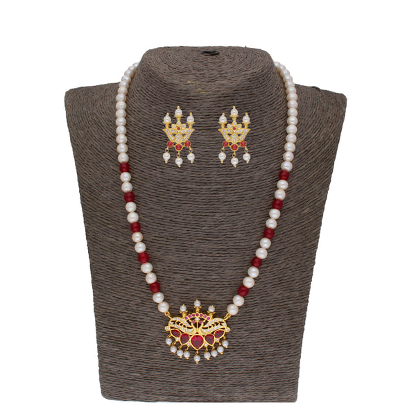 J Pearls Widisha 1 Line Round Pearl Necklaces - Real Pearl Jewelry - Distacart