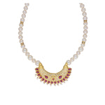 Thumbnail for J Pearls Ehani 1 Line Oval Pearl Necklaces - Real Pearl Jewelry - Distacart