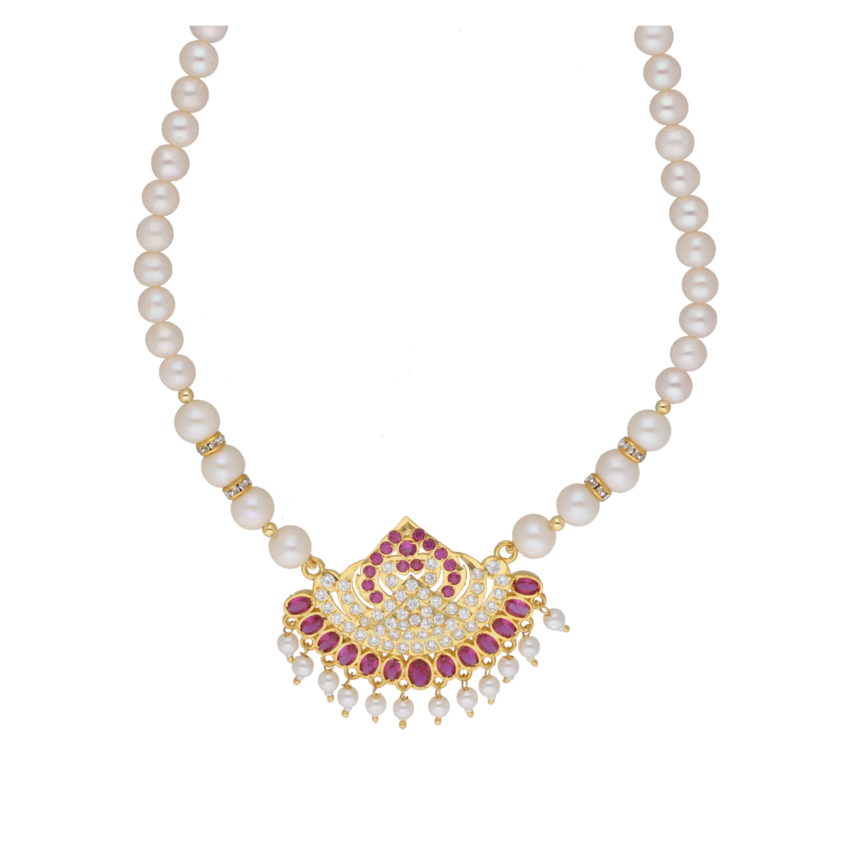 J Pearls Tulsi 1 Line Round Pearl Necklaces - Real Pearl Jewelry - Distacart