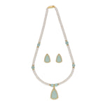 Thumbnail for J Pearls Cancala 1 Line Button Pearl Set - Real Pearl Jewelry - Distacart