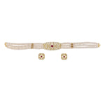 Thumbnail for J Pearls Kyra 3 Lines Round Choker Set - Real Pearl Jewelry - Distacart