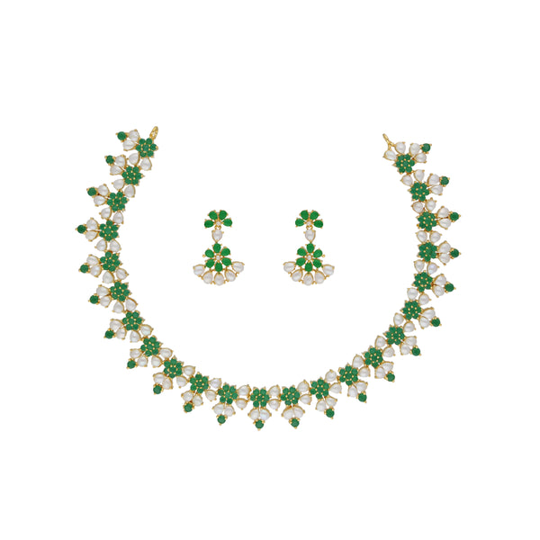 J Pearls Lopa 1 Line Oval Necklace Set - Real Pearl Jewelry - Distacart