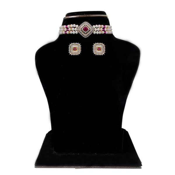 J Pearls Falguni Pearl Choker - Real Pearl Jewelry - Distacart