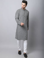 Thumbnail for Even Apparels Multi Pure Cotton Men's Kurta With Band Collar - Distacart