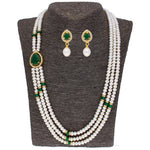 Thumbnail for J Pearls Famous 3 String Necklace Set - Real Pearl Jewelry - Distacart
