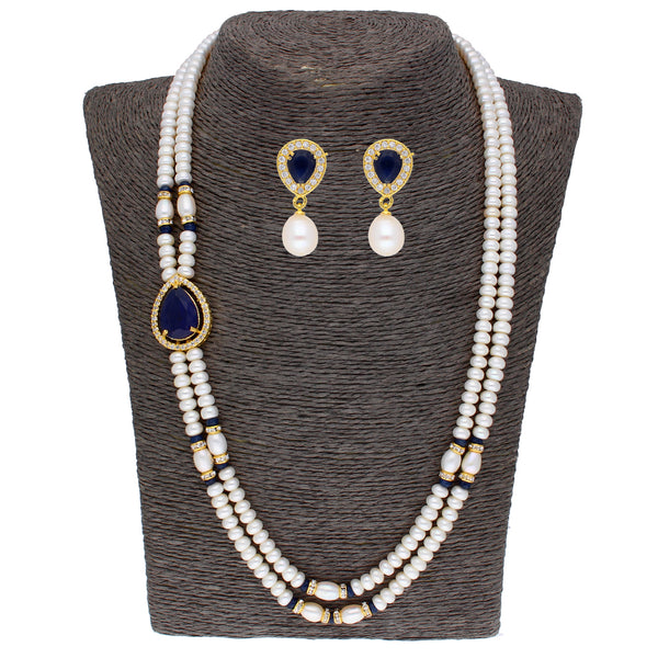 J Pearls Celebrated 2 String Necklace Set - Real Pearl Jewelry - Distacart