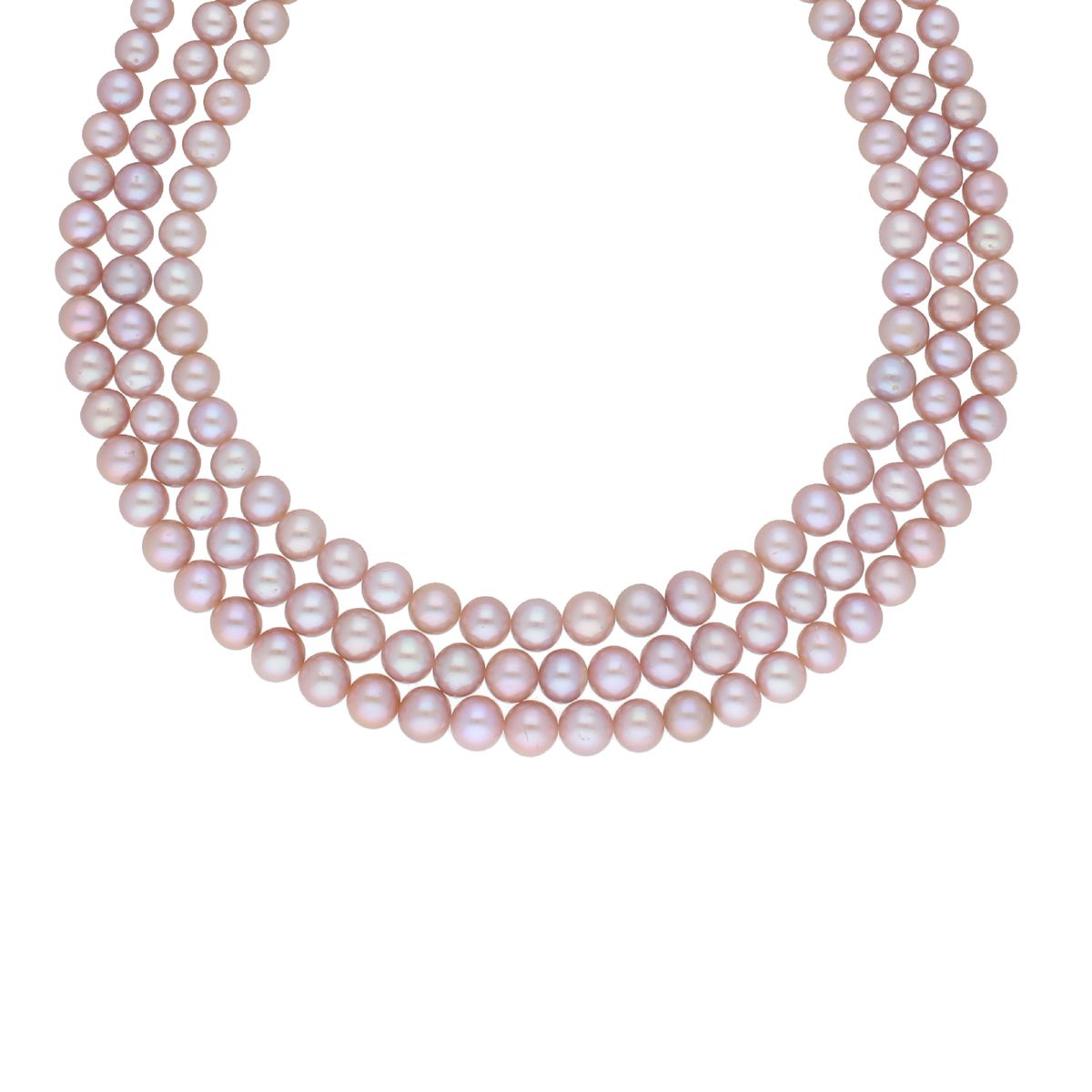 J Pearls 3 Line 8-9Mm Round Pearl Set - Real Pearl Jewelry - Distacart