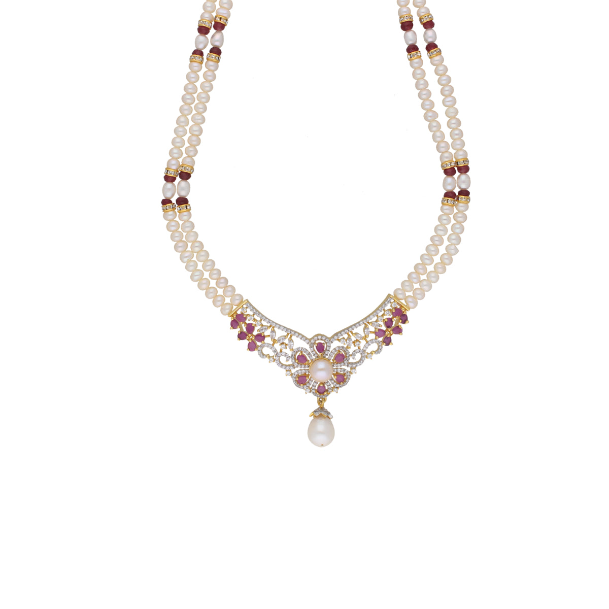 J Pearls Charming Pearl Necklace - Real Pearl Jewelry - Distacart