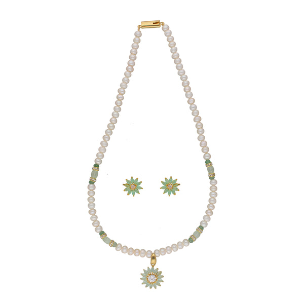 J Pearls Babita 1 Line Pearl Sets - Real Pearl Jewelry - Distacart