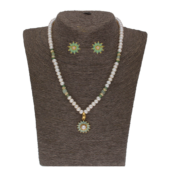 J Pearls Babita 1 Line Pearl Sets - Real Pearl Jewelry - Distacart