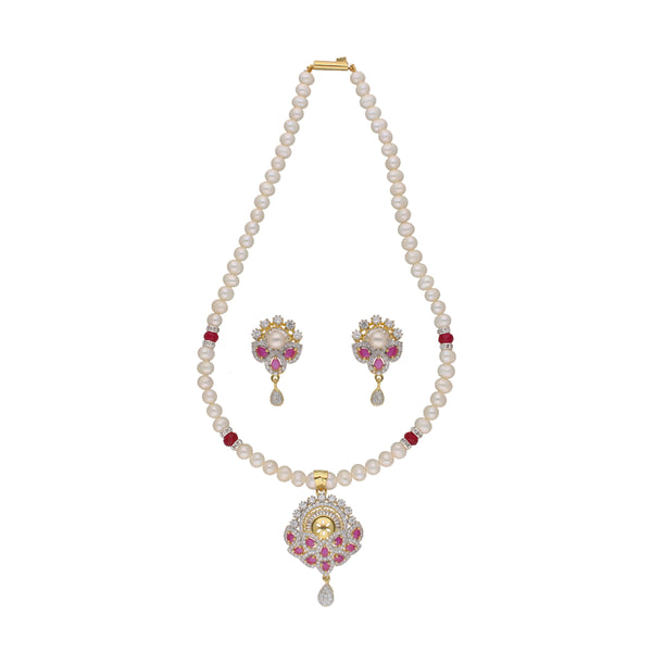 J Pearls Fatehjit 1 Line Pearl Sets - Real Pearl Jewelry - Distacart