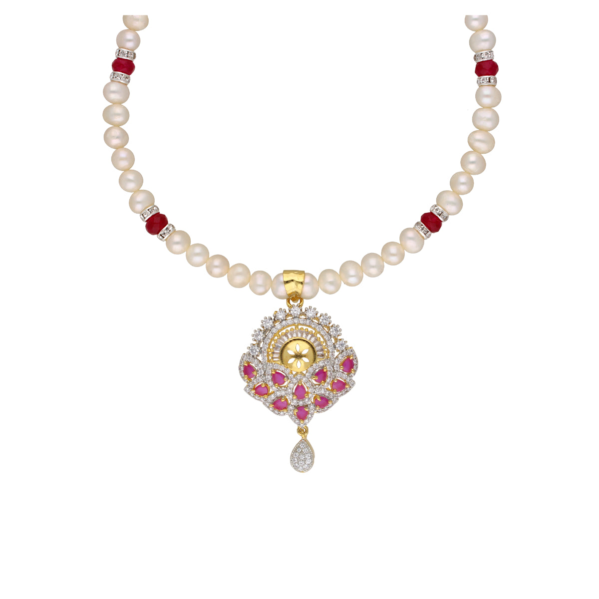 J Pearls Fatehjit 1 Line Pearl Sets - Real Pearl Jewelry - Distacart