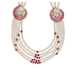 Thumbnail for J Pearls Abarna 5 Lines Pearl Sets - Real Pearl Jewelry - Distacart