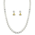 Thumbnail for J Pearls White Single Line Pearl Necklace - Real Pearl Jewelry - Distacart