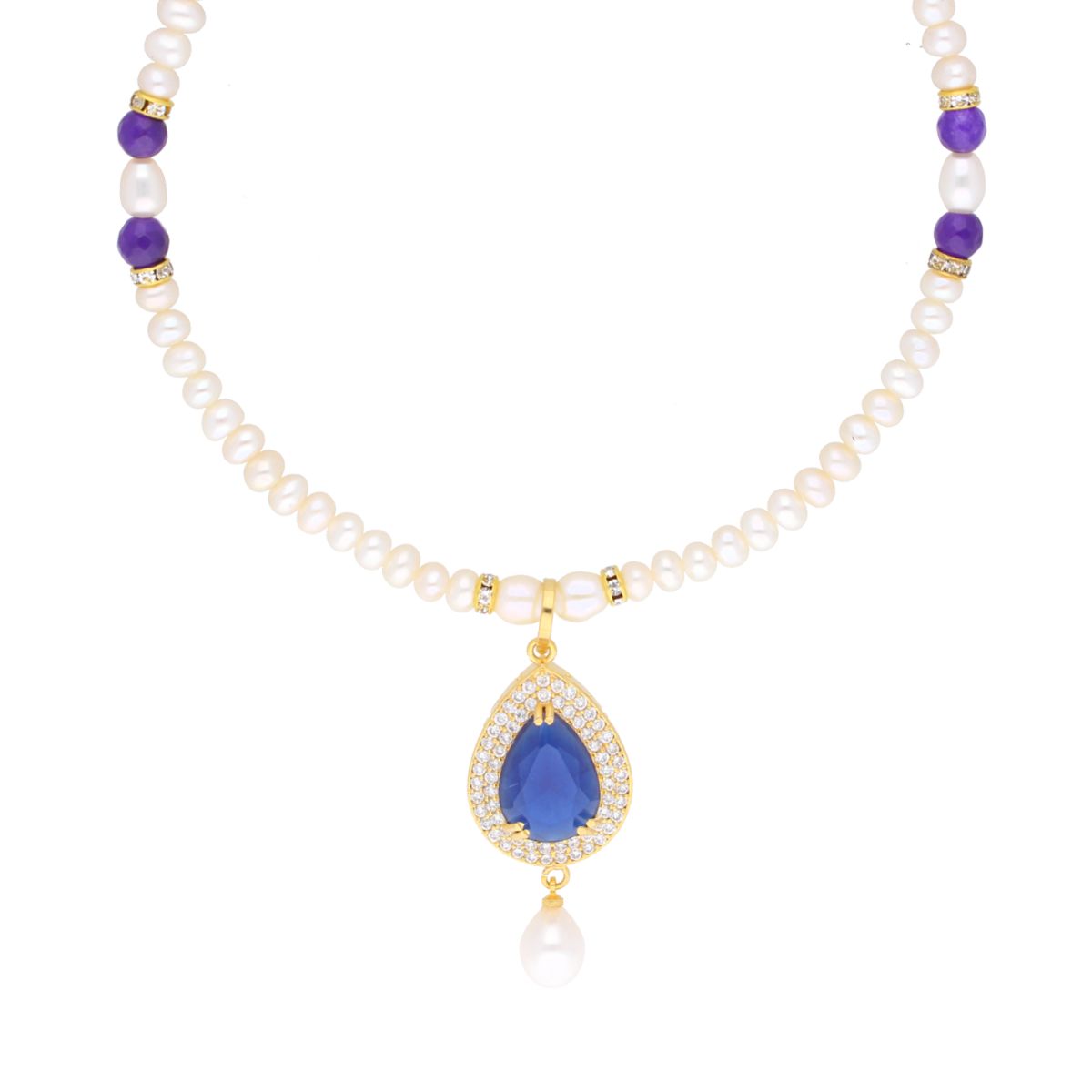 J Pearls Jaanvi Pearl Set - Real Pearl Jewelry - Distacart