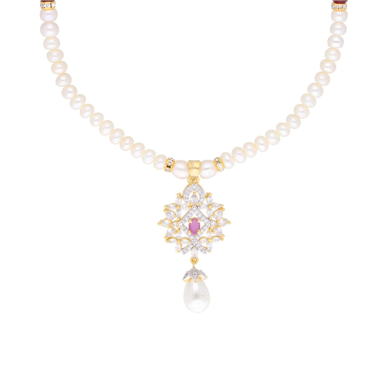 J Pearls Anahita Pearl Set - Real Pearl Jewelry - Distacart