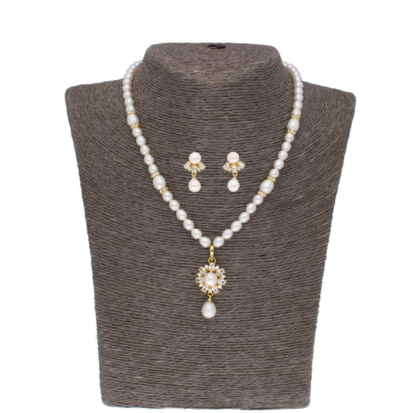 J Pearls Theertha Pearl Set - Real Pearl Jewelry - Distacart