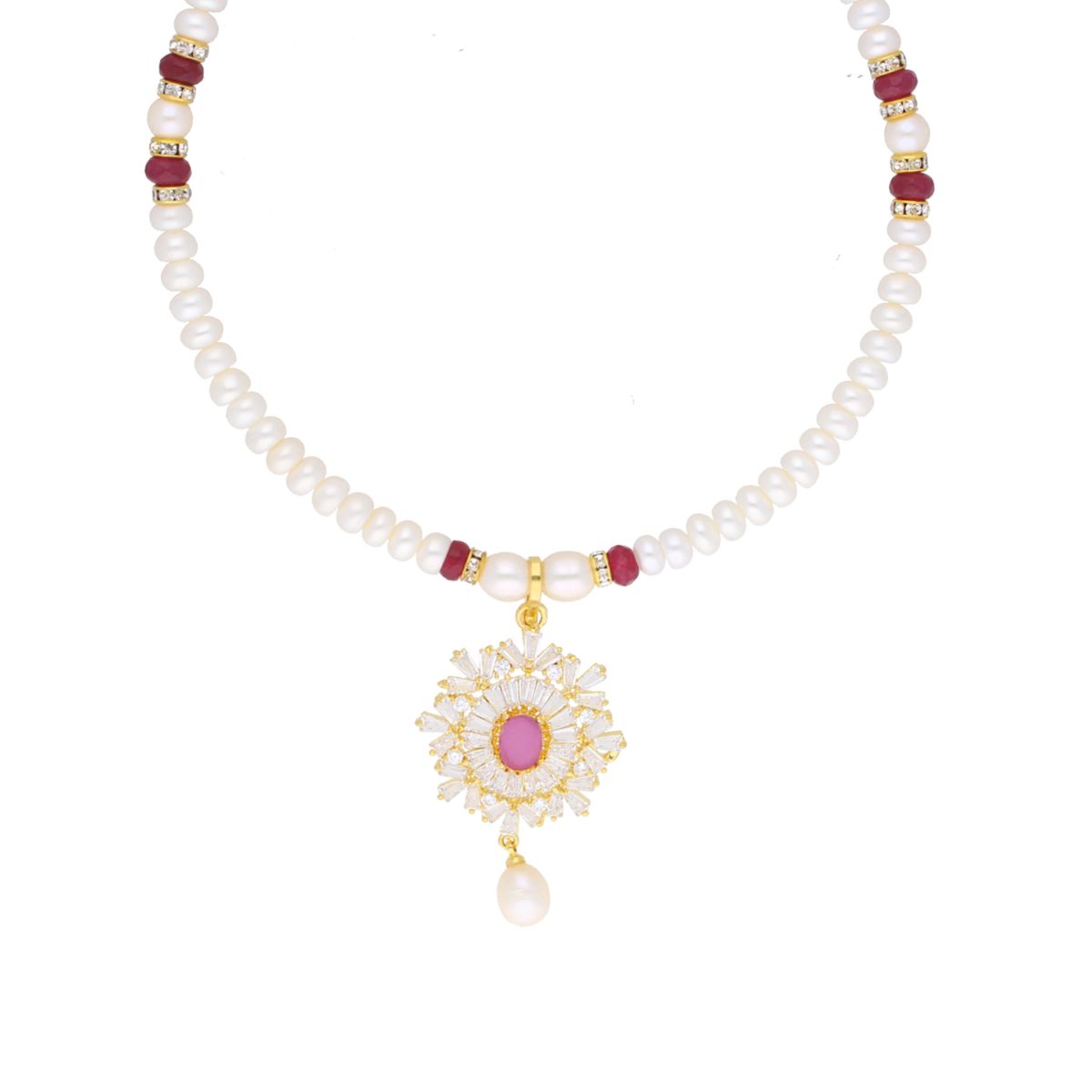 J Pearls Abdhija Pearl Set - Real Pearl Jewelry - Distacart