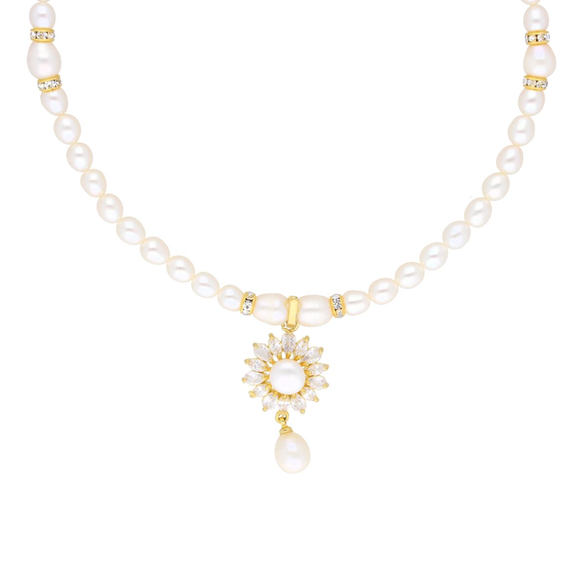 J Pearls Baheera Pearl Set - Real Pearl Jewelry - Distacart