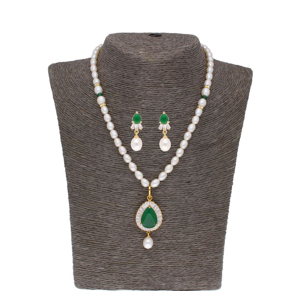 J Pearls Dhenuka Pearl Set - Real Pearl Jewelry - Distacart