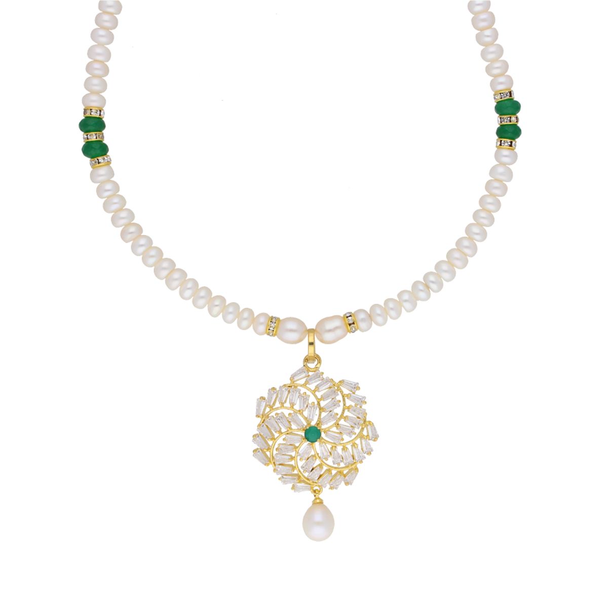 J Pearls Yashvi Pearl Set - Real Pearl Jewelry - Distacart