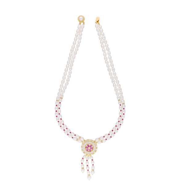 J Pearls Candalini Pearl Set - Real Pearl Jewelry - Distacart