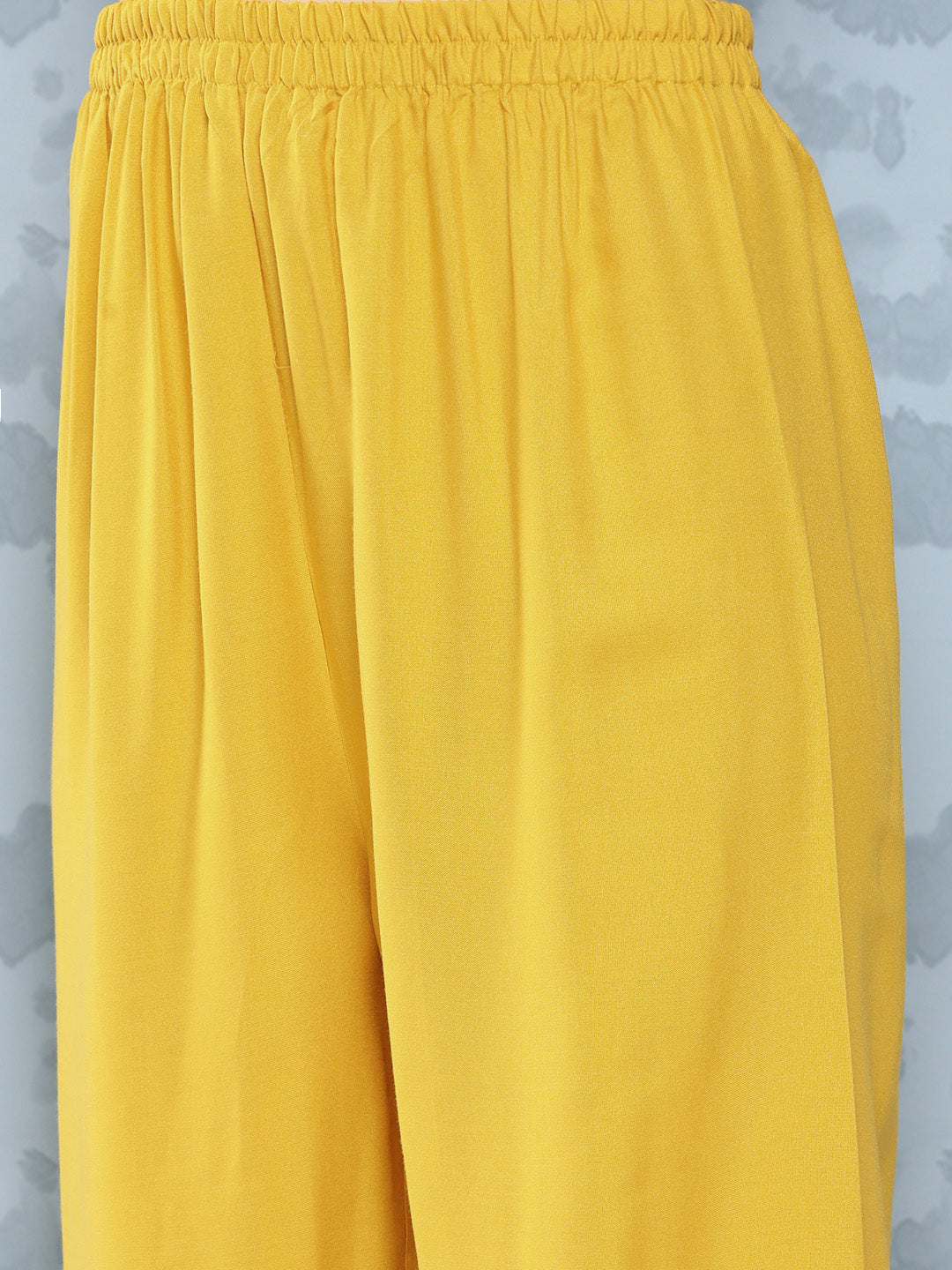 NOZ2TOZ Women Yellow Embroidered Straight Kurta With Palazzo And Net Dupatta - Distacart