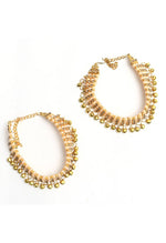 Thumbnail for Mominos Fashion Kamal Johar Gold-Plated Pearls Anklets With Muvvas