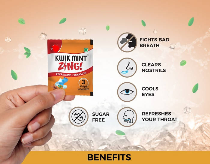 Kwik Mint Zing Refreshing Cinnamon Sugar Free Mouth Freshener Benefits
