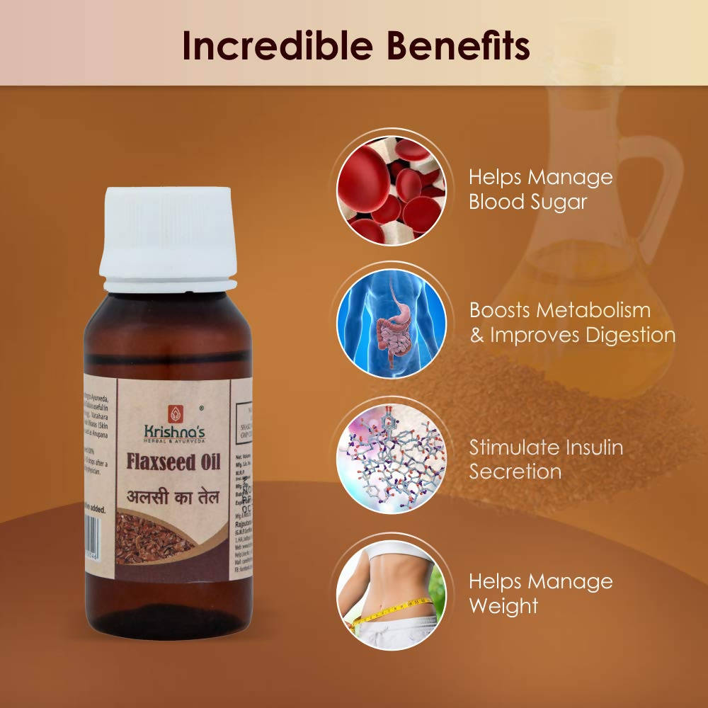 Krishna's Herbal & Ayurveda Flaxseed Oil