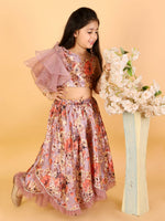 Thumbnail for Lil Drama Girls Ghaghra Choli Set - Multi - Distacart