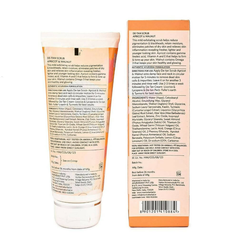 Mantra Herbal De-Tan Scrub Apricot & Walnut - Distacart