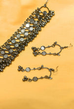 Thumbnail for Mominos Fashion Johar Kamal Black-Plated Brass Finish Choker For Women - Distacart