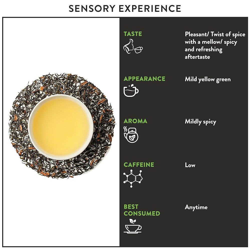 Teamonk Nilgiris Taizen Cinnamon Green Tea Leaves (50 Cups) - Distacart