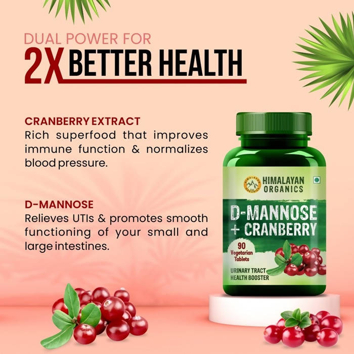 Organics D-Mannose + Cranberry Vegetarian Capsules