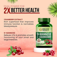 Thumbnail for Organics D-Mannose + Cranberry Vegetarian Capsules