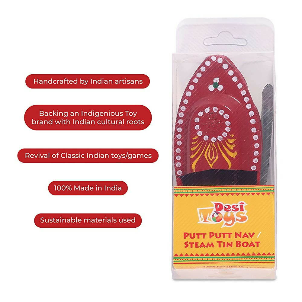 Desi Toys Putt Putt Nav/Steam Tin Boat - Distacart