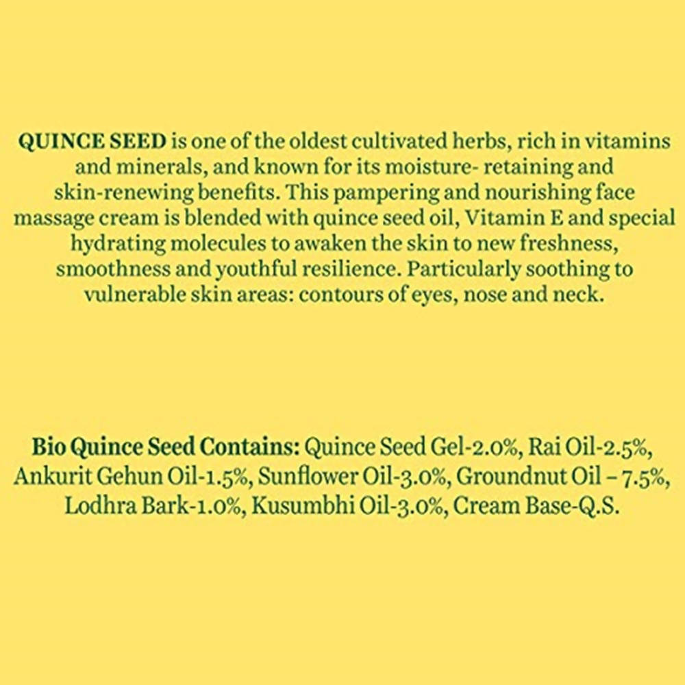 Biotique Advanced Ayurveda Quince Seed Nourishing Face Massage Cream 50Gm