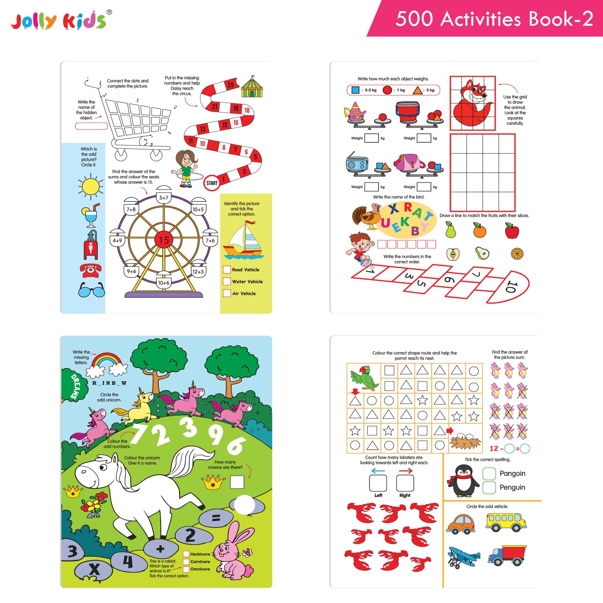 Jolly Kids 500 Activities Book 2 - Distacart