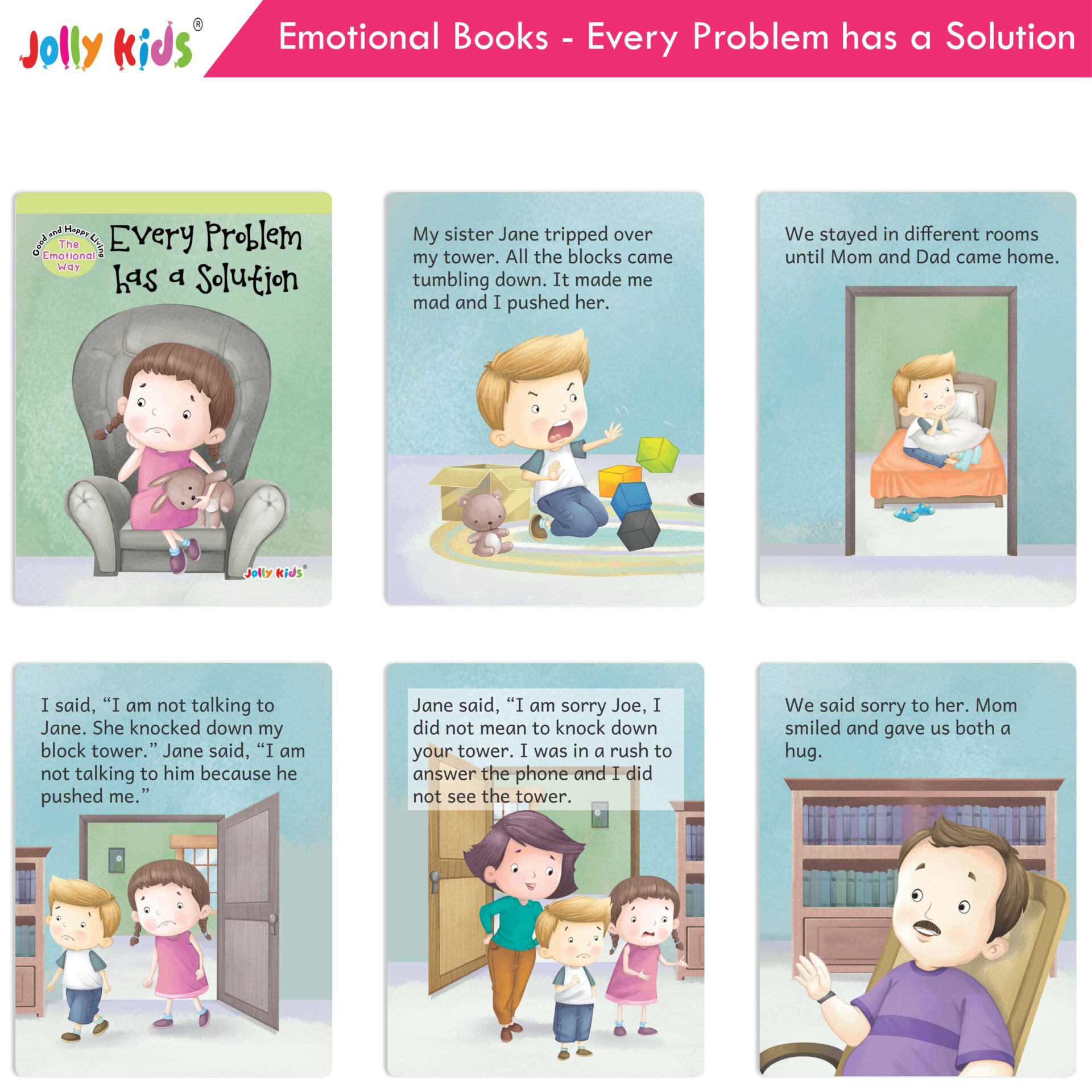 Jolly Kids Good & Happy Living The Emotional Way Story Books (Set of 8) Learning Stories about Feeling and Emotions| Ages 3 - 8 years - Distacart