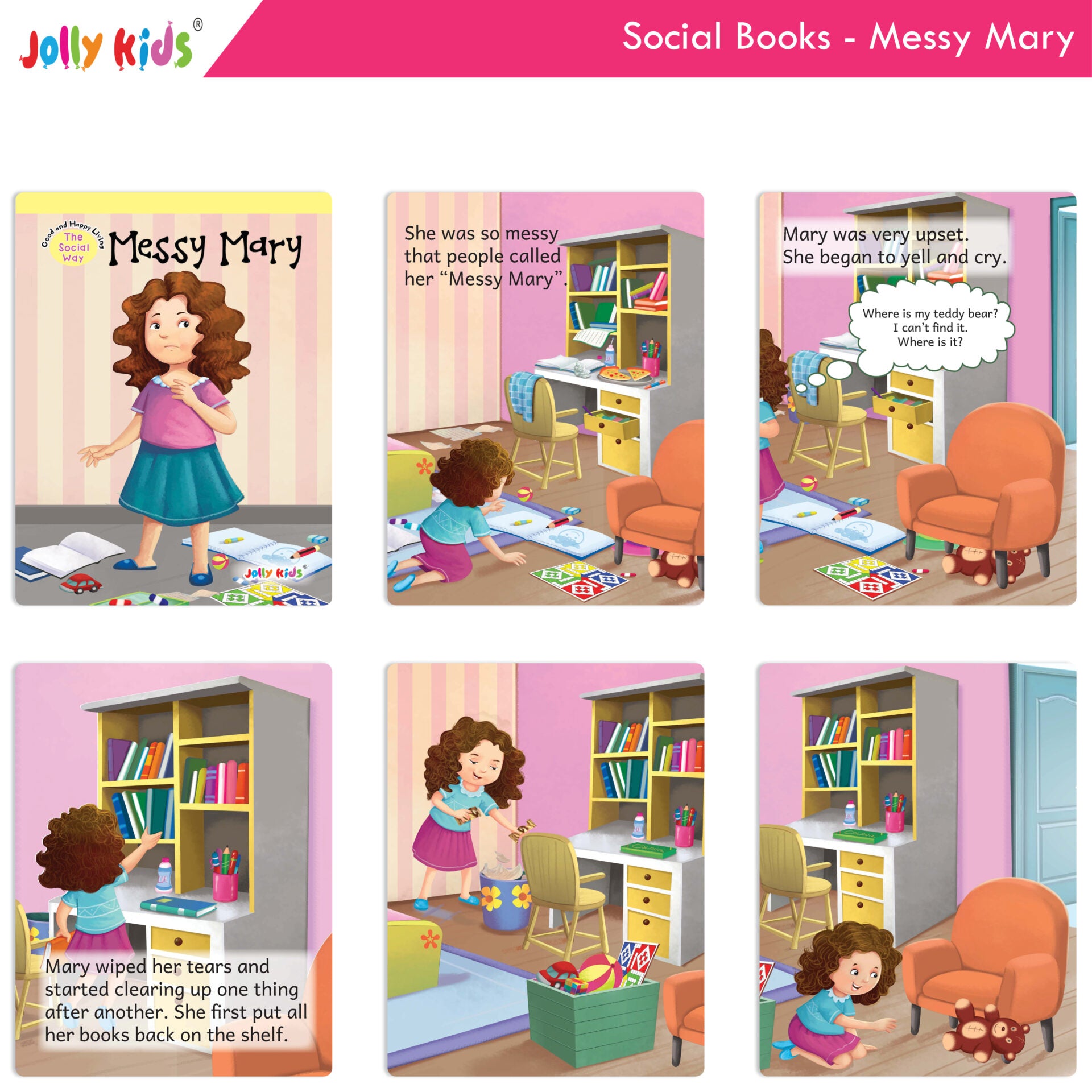 Jolly Kids Good & Happy Living The Social Way Series Books (Set of 8)| Kids Learning Social Reponsibilities in Short Stories Books Ages 3 - 8 Years - Distacart