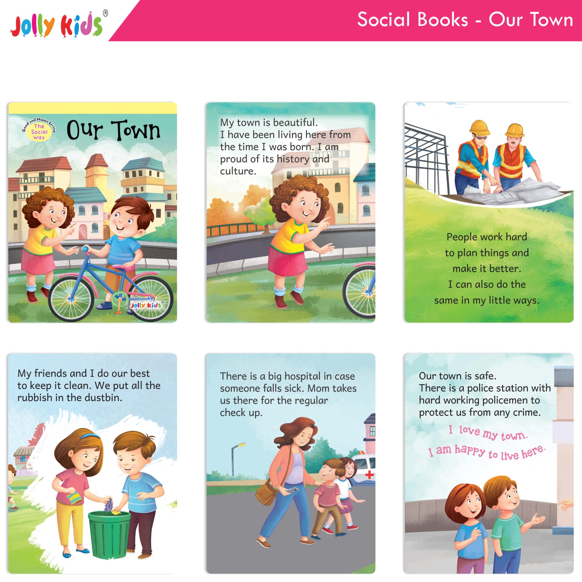 Jolly Kids Good & Happy Living The Social Way Series Books (Set of 8)| Kids Learning Social Reponsibilities in Short Stories Books Ages 3 - 8 Years - Distacart