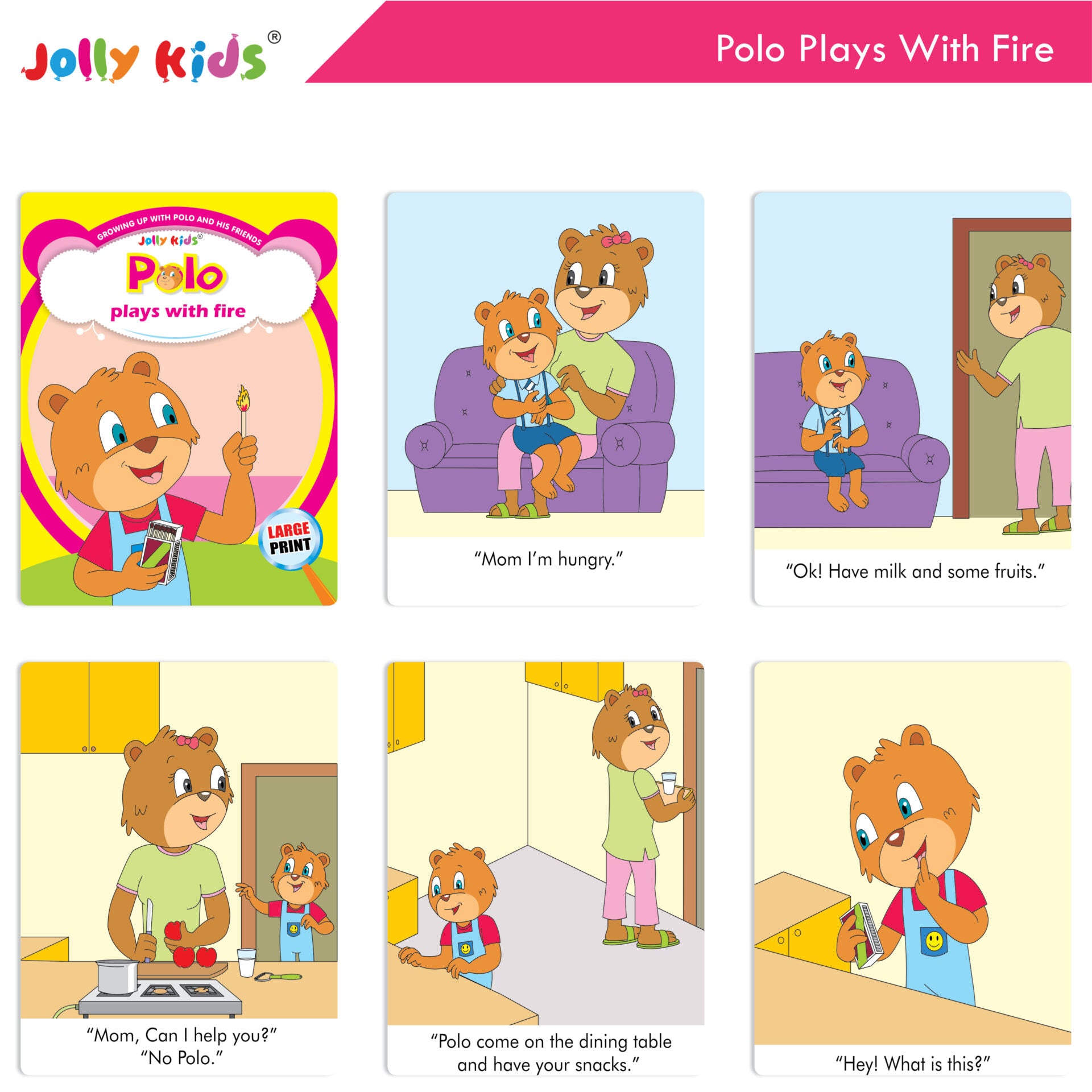 Jolly Kids Growing Up with Polo and His Friends Character Base Stories Books Set of 8| Large Picture Stories Books for Kids Ages 3 -8 Years - Distacart