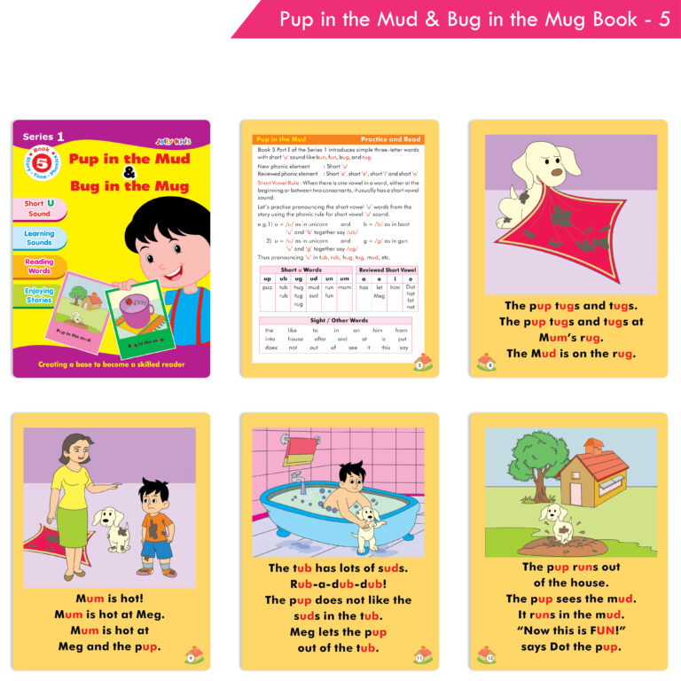 Jolly Kids Story Time Phonics Book Series 1 (Set of 10)| Short & Long Sound| Phonic Sound Stories Book for Kids Ages 4-8 Years - Distacart