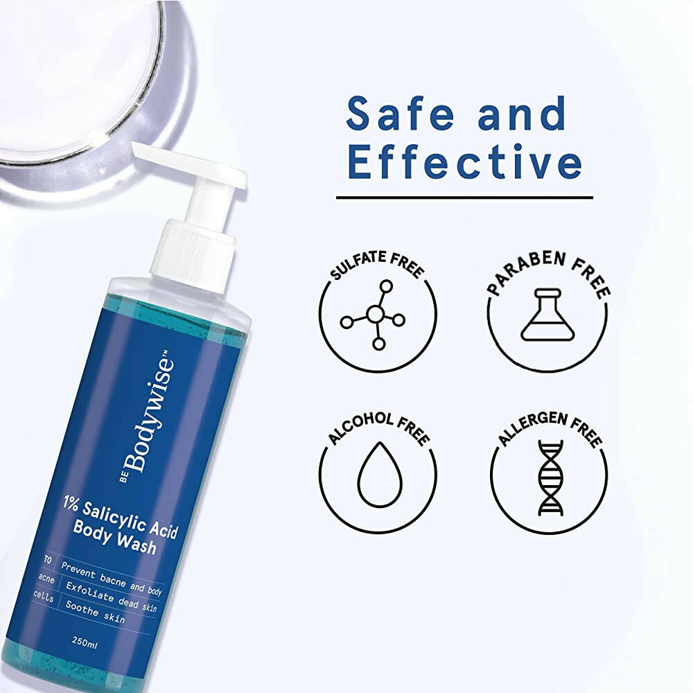 BeBodywise 1% Salicylic Acid Body Wash - Distacart