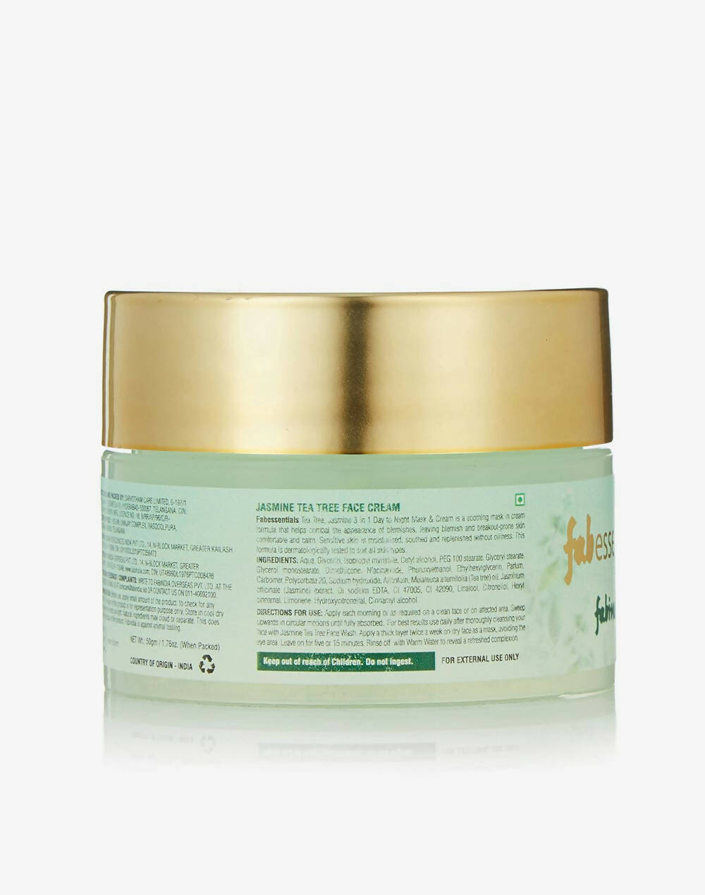 Fabessentials Jasmine Tea Tree Face Cream - Distacart
