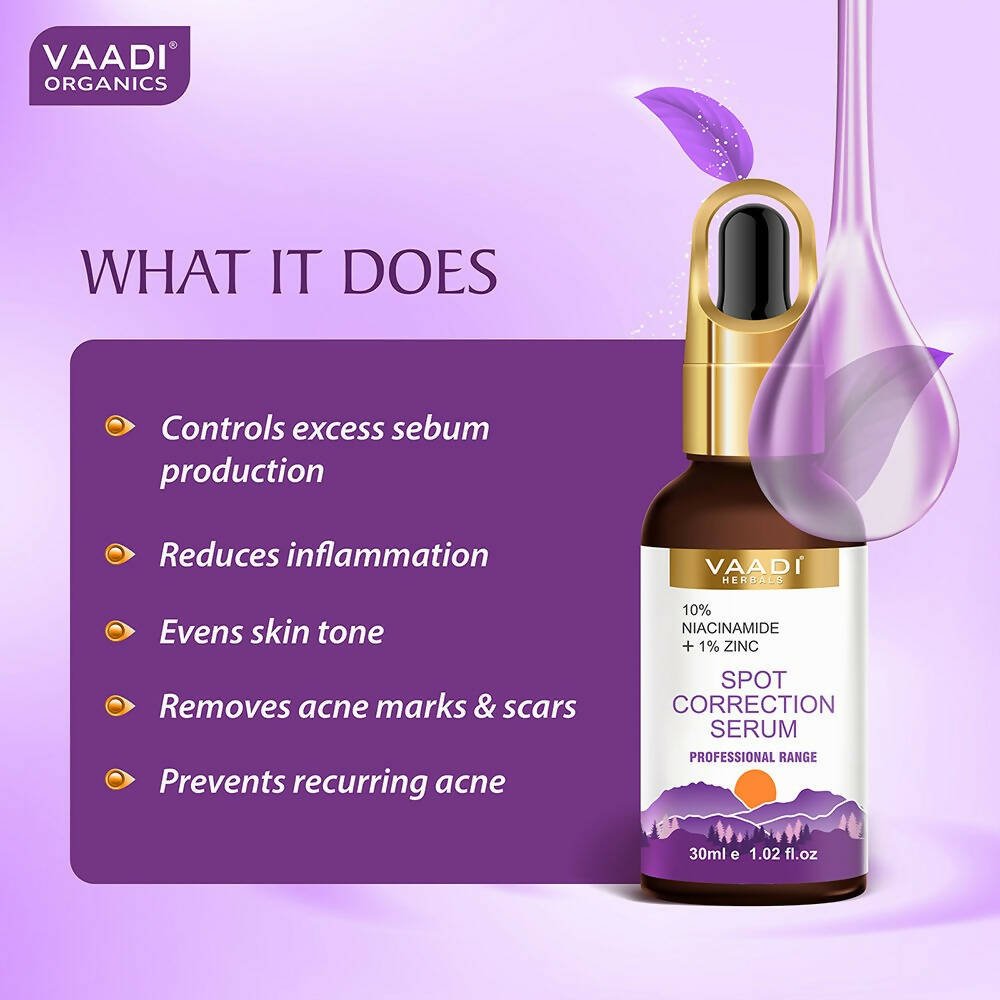 Vaadi Herbals Spot Correction Serum With 10 % Niacinamide & 1% Zinc - Distacart