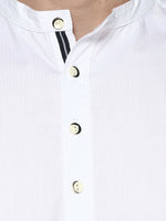 Thumbnail for Even Apparels Band Collar White Color Pure Cotton Men's Kurta - Distacart