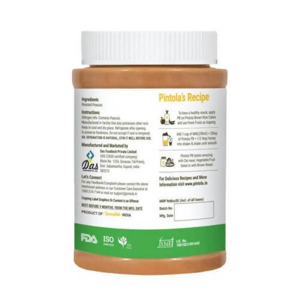 Pintola All Natural Crunchy Peanut Butter - Distacart