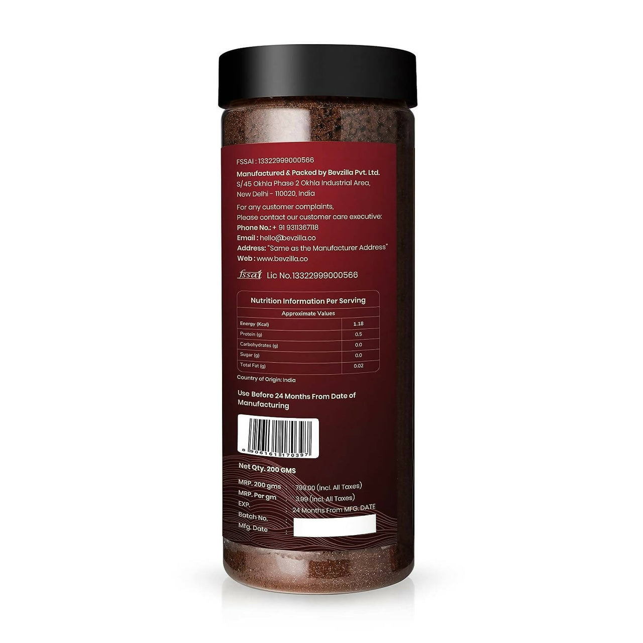 Bevzilla 100% Arabica Instant Classic Strong Coffee Powder - Distacart